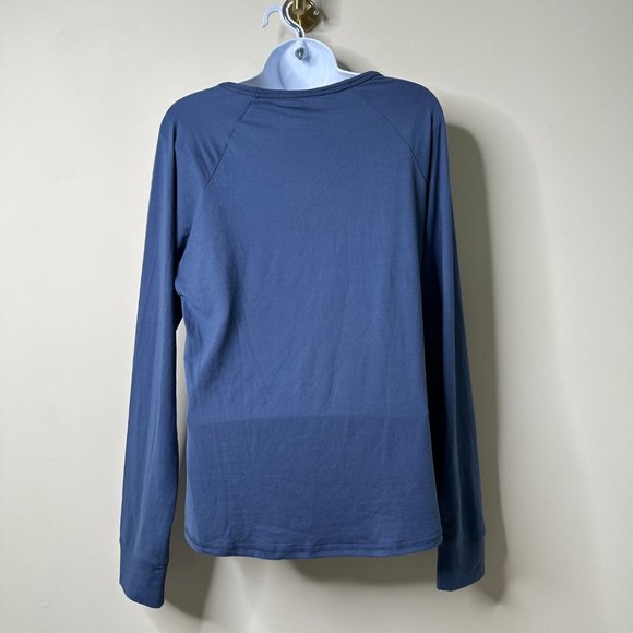 Lucky Brand Blue Long Sleeve Graphic Shirt Women's Medium NEW - Picture 4 of 5